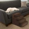 Pet Stairs â€šÃ„Ã¬ Foam Pet Steps for Small Dogs or Cats with 4 Step Design and Removable Cover â€šÃ„Ã¬ Non-Slip Dog Stairs for Home by Petmaker (Brown)