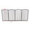 Pet Gate &ndash; Dog Gate for Doorways; Stairs or House &ndash; Freestanding; Folding; brown; Arc Wooden
