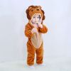Kid Animal One-piece Pajamas Flannel Jumpsuit Children Cute Fleece Warm Thick Outdoor Wear Soft Spring Autumn Winter Zipper Baby