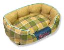 Touchdog 'Archi-Checked' Designer Plaid Oval Dog Bed