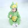 Kid Animal One-piece Pajamas Flannel Jumpsuit Children Cute Fleece Warm Thick Outdoor Wear Soft Spring Autumn Winter Zipper Baby