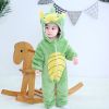 Kid Animal One-piece Pajamas Flannel Jumpsuit Children Cute Fleece Warm Thick Outdoor Wear Soft Spring Autumn Winter Zipper Baby