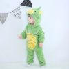 Kid Animal One-piece Pajamas Flannel Jumpsuit Children Cute Fleece Warm Thick Outdoor Wear Soft Spring Autumn Winter Zipper Baby