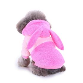 Dog Winter Clothing Coat Reflective Cotton (Option: DZ180 Pink-XL)